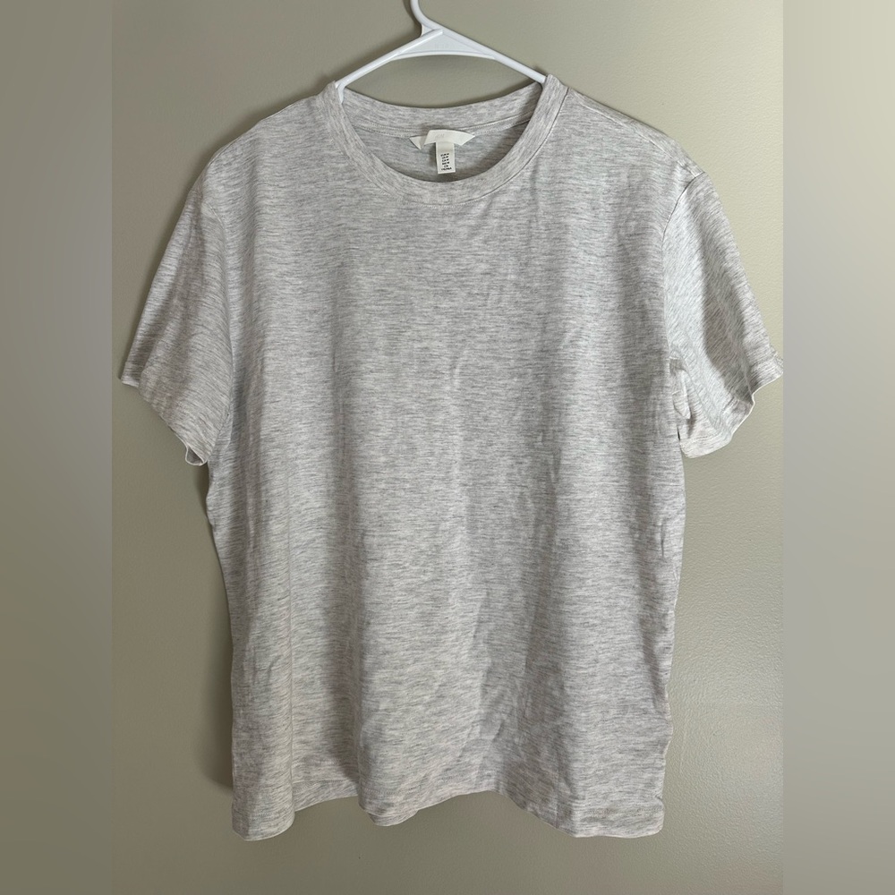 H&M Light Gray Crewneck Tee